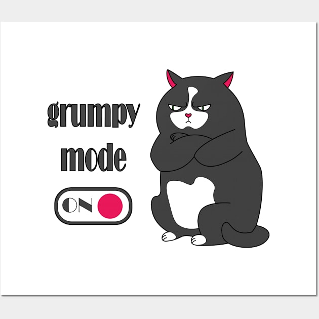 Grumpy mode on fat cat Wall Art by Cute-Design